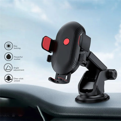 ZUZG Z20 360 Degree Rotation Car Mount Phone Holder Suction Cup Telescopic ABS Phone Stand Bracket
