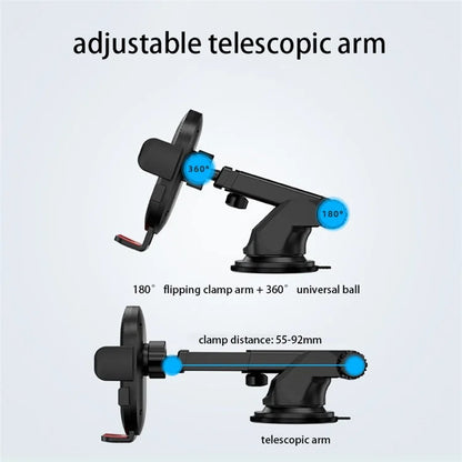 ZUZG Z20 360 Degree Rotation Car Mount Phone Holder Suction Cup Telescopic ABS Phone Stand Bracket