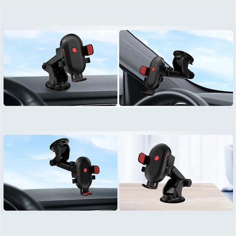 ZUZG Z20 360 Degree Rotation Car Mount Phone Holder Suction Cup Telescopic ABS Phone Stand Bracket