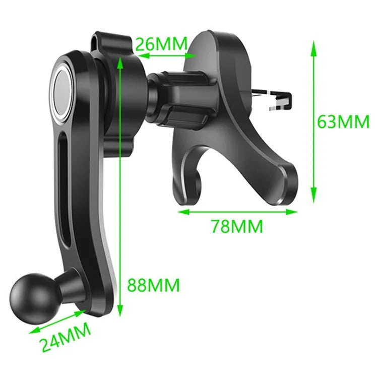 A034 10th Gen Y-shaped Base Car Air Vent Hook Mount Bracket Plastic Mobile Phone Holder