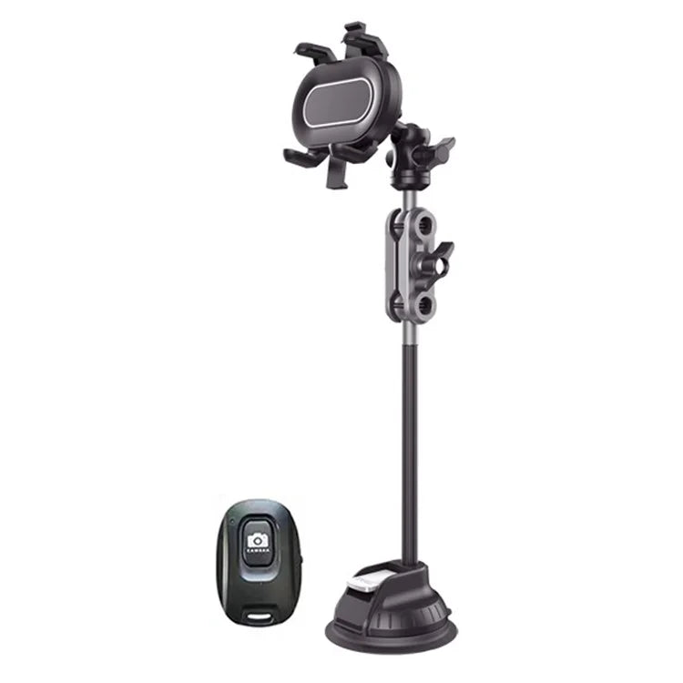 CKYK-01 Car Phone Mount Windshield Suction Cup Phone Holder with Bluetooth Remote Control, Long Version