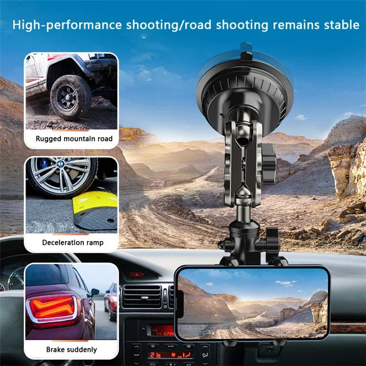 CKYK-01 Car Phone Mount Windshield Suction Cup Phone Holder with Bluetooth Remote Control, Long Version
