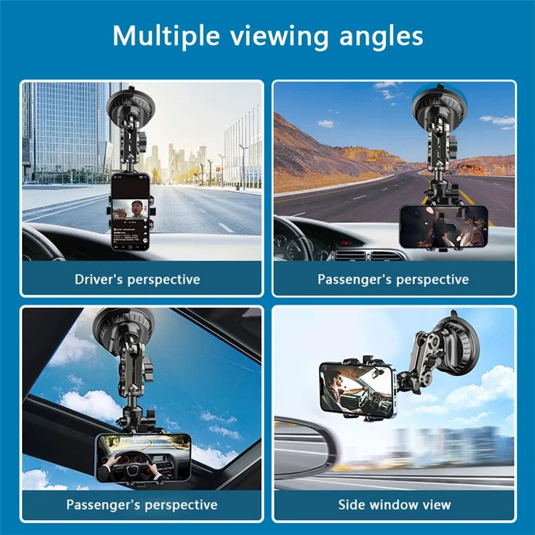 CKYK-01 Car Phone Mount Windshield Suction Cup Phone Holder with Bluetooth Remote Control, Long Version
