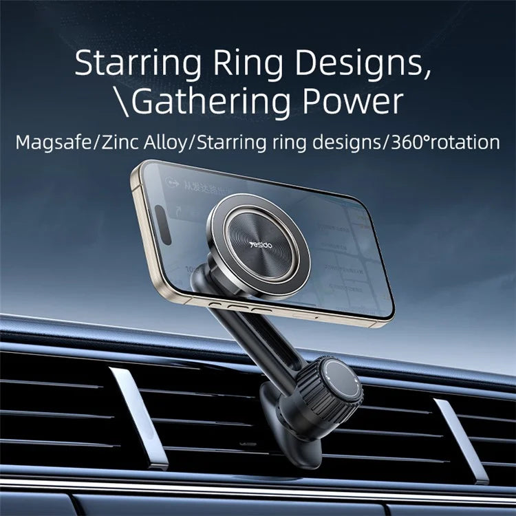 YESIDO C168 Car Air Outlet Clip 360 Degree Rotating Magnetic Phone Holder