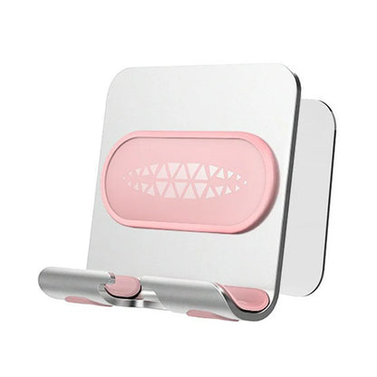 B10 Wall Mount Phone Holder Punch-free Bathroom Adjustable Angle Tablet Stand