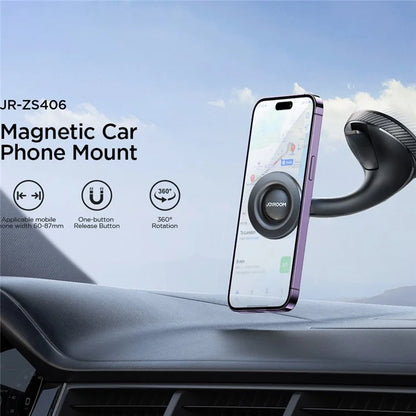 JOYROOM JR-ZS406 For 4.7-7 Inch Phones Suction Cup Mount Magnetic Car Cellphone Holder