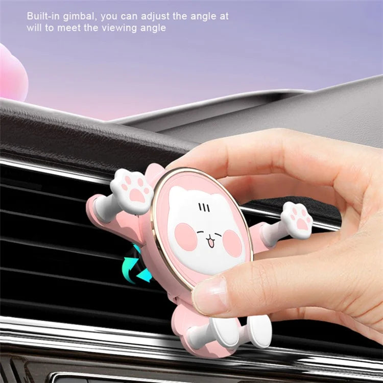 ICARER FAMILY Cat Paw Design Gravity Car Phone Holder