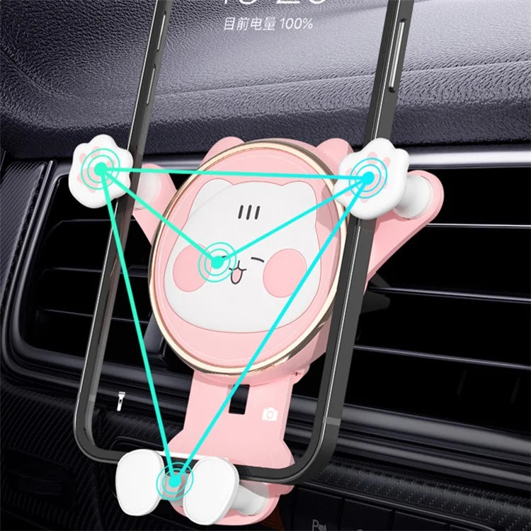 ICARER FAMILY Cat Paw Design Gravity Car Phone Holder