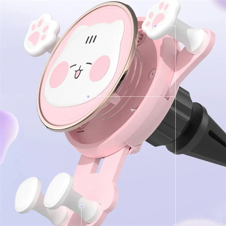 ICARER FAMILY Cat Paw Design Gravity Car Phone Holder