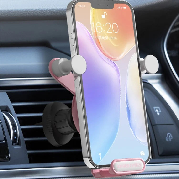 ICARER FAMILY Cartoon Style Car Phone Holder - Air Vent Gravity Phone Mount Stand