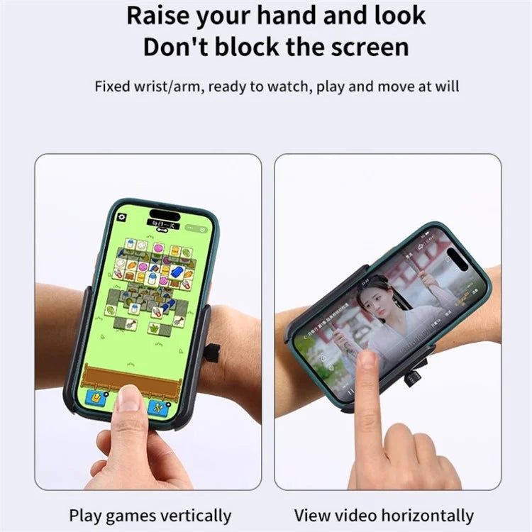 XW-W01 4.0-7.0 inch Phone Holder for iPhone 16 / 16 Plus / 16 Pro / 16 Pro Max Running Fitness Wristband Armband Phone Mount Bracket