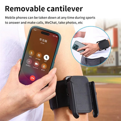 XW-W01 4.0-7.0 inch Phone Holder for iPhone 16 / 16 Plus / 16 Pro / 16 Pro Max Running Fitness Wristband Armband Phone Mount Bracket