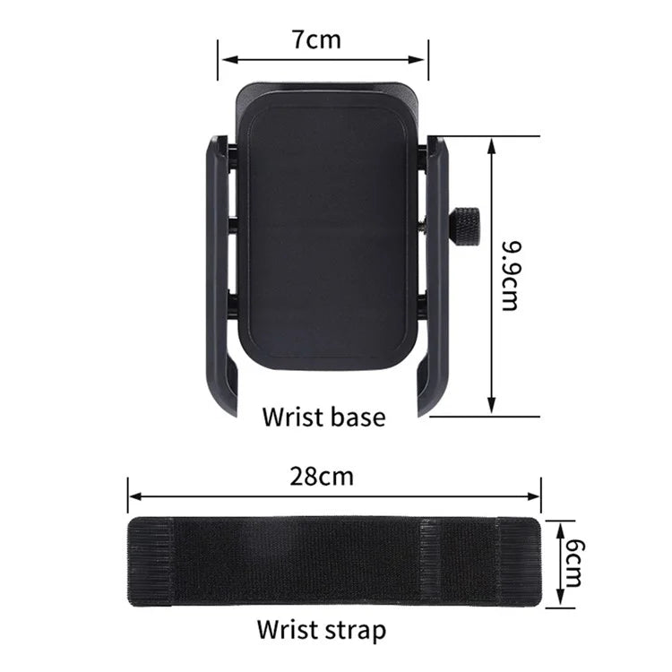 XW-W01 4.0-7.0 inch Phone Holder for iPhone 16 / 16 Plus / 16 Pro / 16 Pro Max Running Fitness Wristband Armband Phone Mount Bracket
