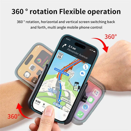 XW-W01 4.0-7.0 inch Phone Holder for iPhone 16 / 16 Plus / 16 Pro / 16 Pro Max Running Fitness Wristband Armband Phone Mount Bracket