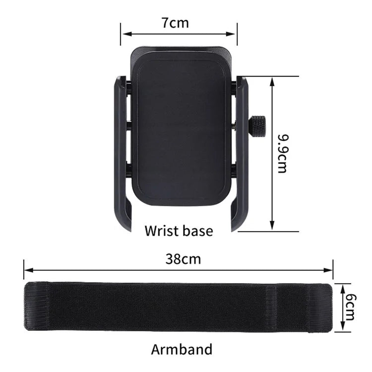 XW-W01 4.0-7.0 inch Phone Holder for iPhone 16 / 16 Plus / 16 Pro / 16 Pro Max Running Fitness Wristband Armband Phone Mount Bracket
