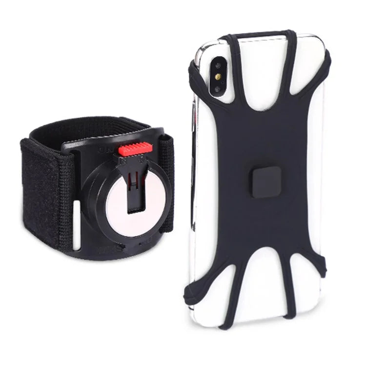 X02 Silicone Strap Design Detachable Phone Holder for iPhone 16 / 16 Plus / 16 Pro / 16 Pro Max Cycling Running Armband Phone Bracket