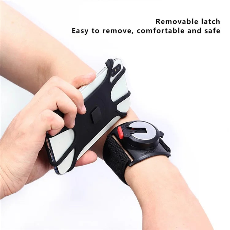 X02 Silicone Strap Design Detachable Phone Holder for iPhone 16 / 16 Plus / 16 Pro / 16 Pro Max Cycling Running Armband Phone Bracket