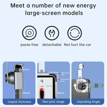 P10 For Tesla Car Screen Base New Energy Vehicle Aluminum Alloy Navigation Bracket