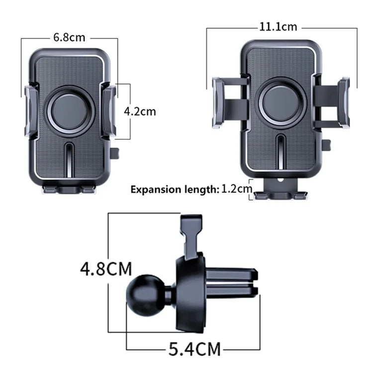 D55+K5 Car Air Outlet Phone Holder Rotatable ABS Cellphone Navigation Bracket