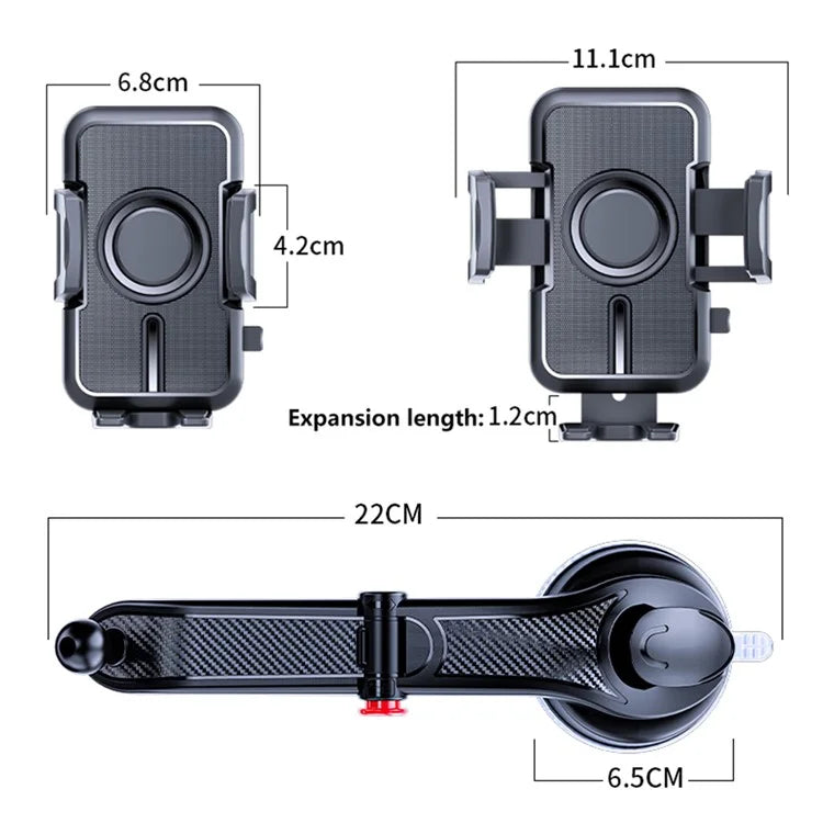 Car Suction Cup Phone Holder Air Vent Dashboard Windshield Phone Mount