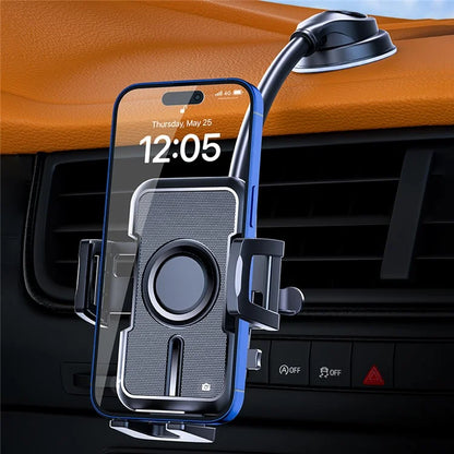 D55+RG Car Dashboard  /  Windshield Mount Long Arm Suction Cup Base Phone Holder Bracket