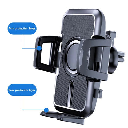 D55+RG Car Dashboard  /  Windshield Mount Long Arm Suction Cup Base Phone Holder Bracket