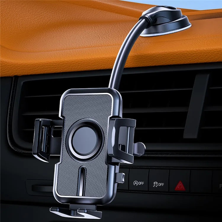 D55+RG Car Dashboard  /  Windshield Mount Long Arm Suction Cup Base Phone Holder Bracket