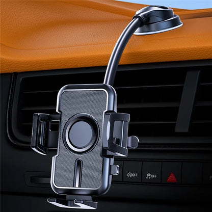 D55+RG Car Dashboard  /  Windshield Mount Long Arm Suction Cup Base Phone Holder Bracket