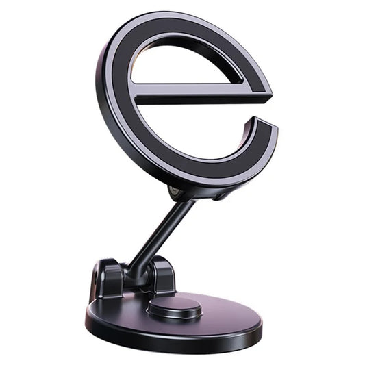 D38 E-Shape Alloy Magnetic Car Phone Holder for iPhone 16 / 16 Plus / 16 Pro / 16 Pro Max Car Dashboard Folding Mount