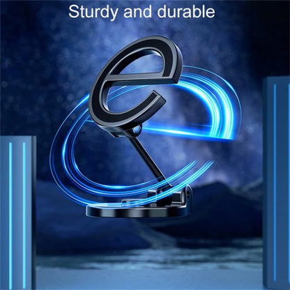 D38 E-Shape Alloy Magnetic Car Phone Holder for iPhone 16 / 16 Plus / 16 Pro / 16 Pro Max Car Dashboard Folding Mount