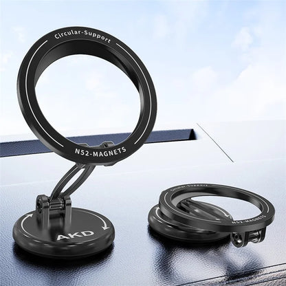 Car Mount Magnetic Phone Holder Rotary Foldable Zinc Alloy Phone Stand Compatible with MagSafe