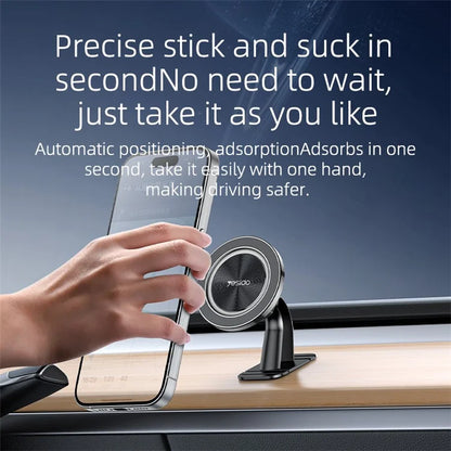 YESIDO C201 Adhesive Bottom Car Mount Phone Bracket Magnetic Holder Compatible with MagSafe