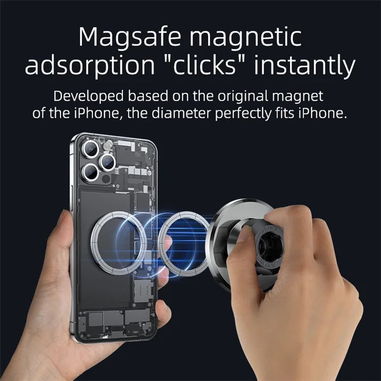 YESIDO C201 Adhesive Bottom Car Mount Phone Bracket Magnetic Holder Compatible with MagSafe