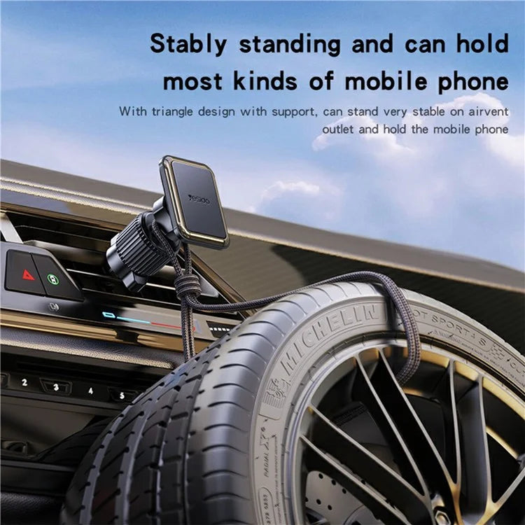 YESIDO C245 Hook Type Magnetic Mobile Phone Holder Bracket for Car Air Outlet