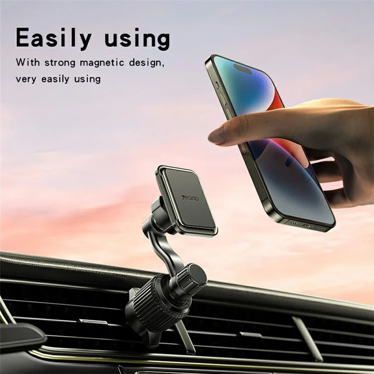 YESIDO C244 Car Air Vent Phone Mount Rotation Magnetic Absorption Cellphone Holder Bracket