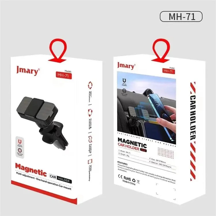 JMARY MH-71 Car Air Outlet Clip 360-degree Rotating Magnetic Phone Holder Bracket