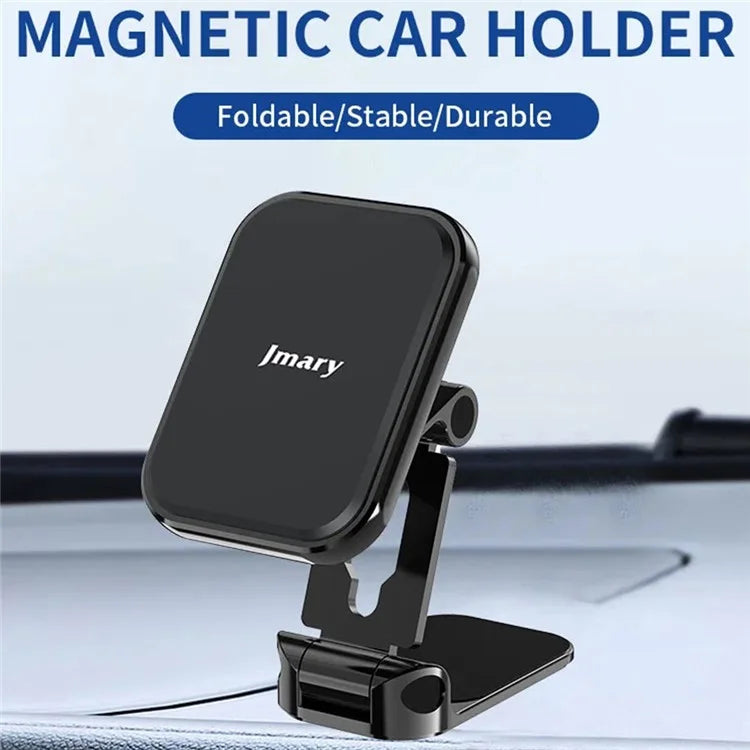 JMARY MH-82 Car Dashboard Mount Magnetic Phone Holder Zinc Alloy Foldable Cellphone Stand