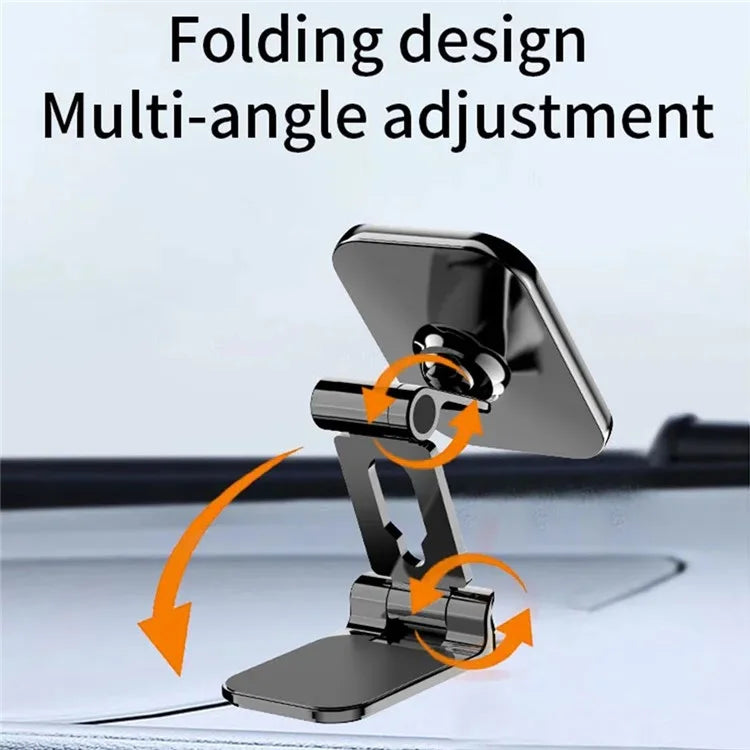 JMARY MH-82 Car Dashboard Mount Magnetic Phone Holder Zinc Alloy Foldable Cellphone Stand
