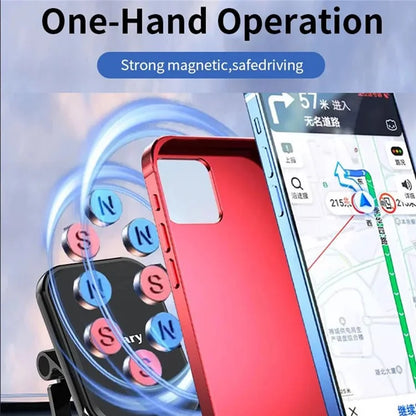 JMARY MH-82 Car Dashboard Mount Magnetic Phone Holder Zinc Alloy Foldable Cellphone Stand