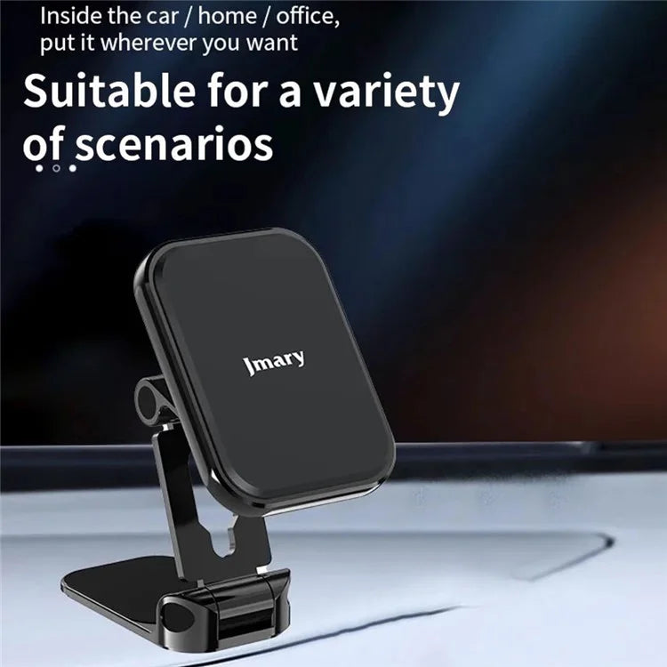 JMARY MH-82 Car Dashboard Mount Magnetic Phone Holder Zinc Alloy Foldable Cellphone Stand