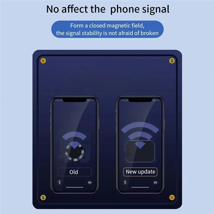 JMARY MH-82 Car Dashboard Mount Magnetic Phone Holder Zinc Alloy Foldable Cellphone Stand