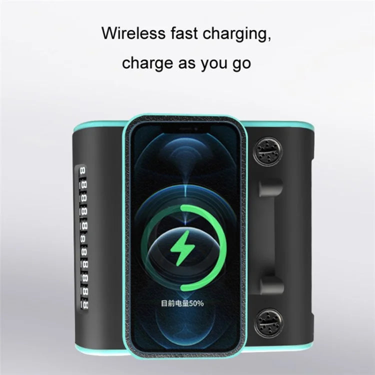 Car Phone Holder 4-in-1 Car Aromatherapy Vehicle Radiator Temporary Parking Number Sign