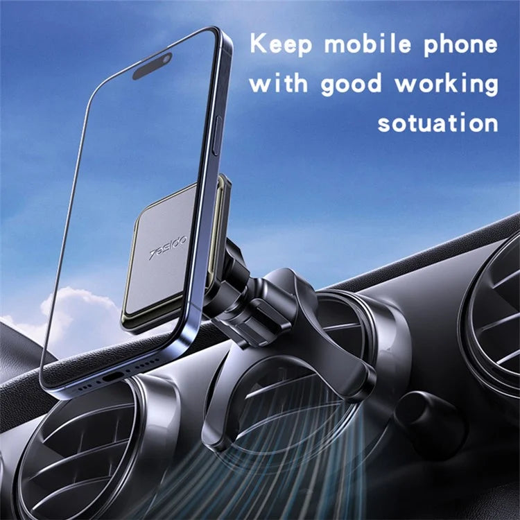 YESIDO C246 Car Air Outlet Hook Clip Magnetic Mobile Phone Holder Bracket