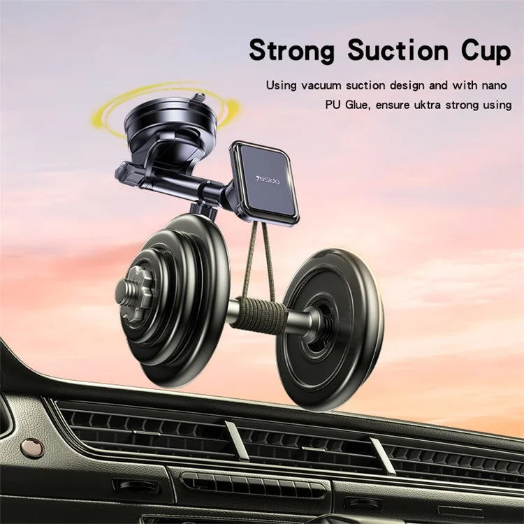 YESIDO C263 Car Suction Cup Base Mount Magnetic Mobile Phone Holder Bracket