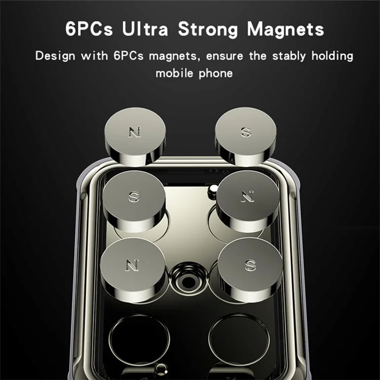 YESIDO C264 Dual Shaft Car Dashboard Monitor Mount Magnetic Phone Holder Adjustable Cellphone Stand