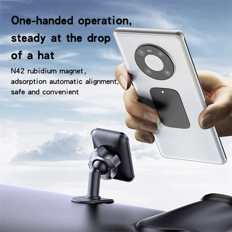 YESIDO C204 Self-Adhesive Bottom Car Dashboard Mount Phone Holder Bracket Magnetic Phone Stand