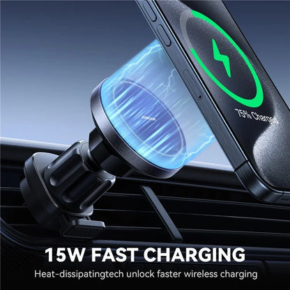 JOYROOM ZS387 15W Magnetic Wireless Charger Air Outlet Hook Car Phone Holder