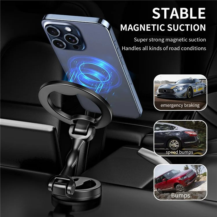 Folding Magnetic Car Mount 360 Degree Rotation Alloy Phone Holder