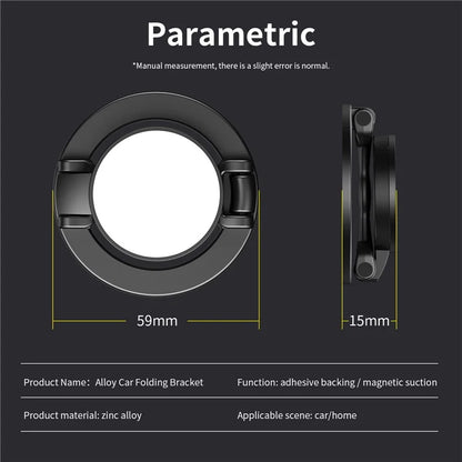 Folding Magnetic Car Mount 360 Degree Rotation Alloy Phone Holder