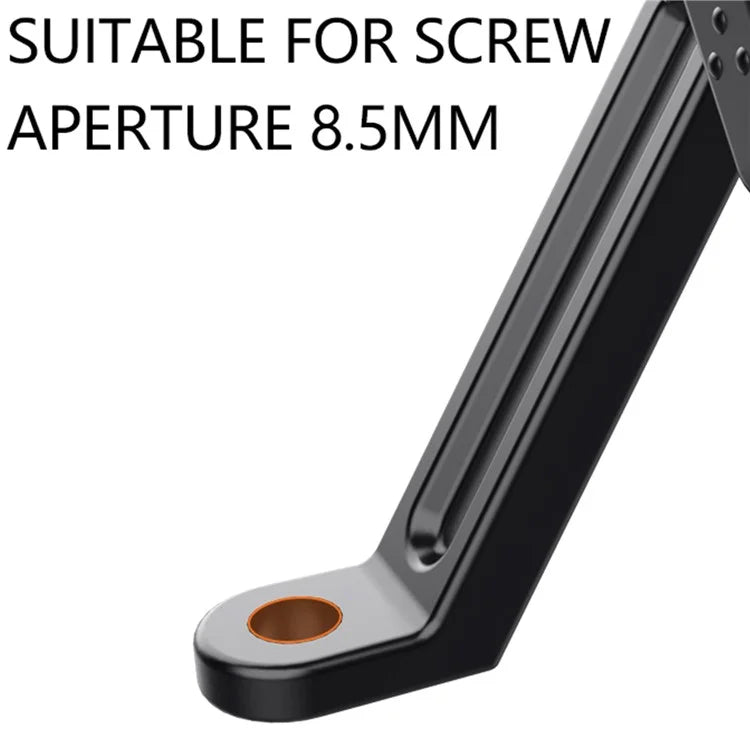 QX-24 ABS Motorcycle Phone Mount Holder Bracket (Installation On Rearview Mirror)